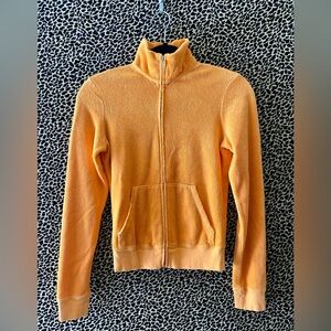 Y2K Juicy Couture Vibrant Orange Terry Cloth Jacket